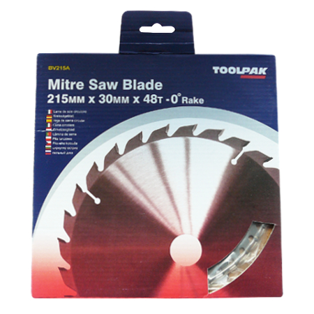 TCT Circular Saw Blade 215mm x 30mm x 48T Professional Toolpak 